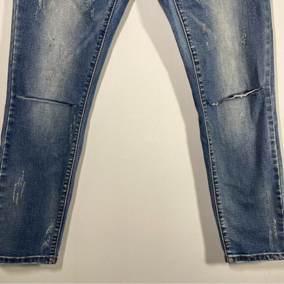 One Teaspoon Freebird II Low Waist Short Rise Fitted Leg Distressed Jean size 26 - Picture 4 of 8